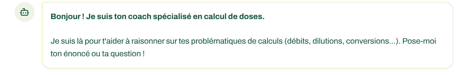 Screenshot Calculateur de Doses